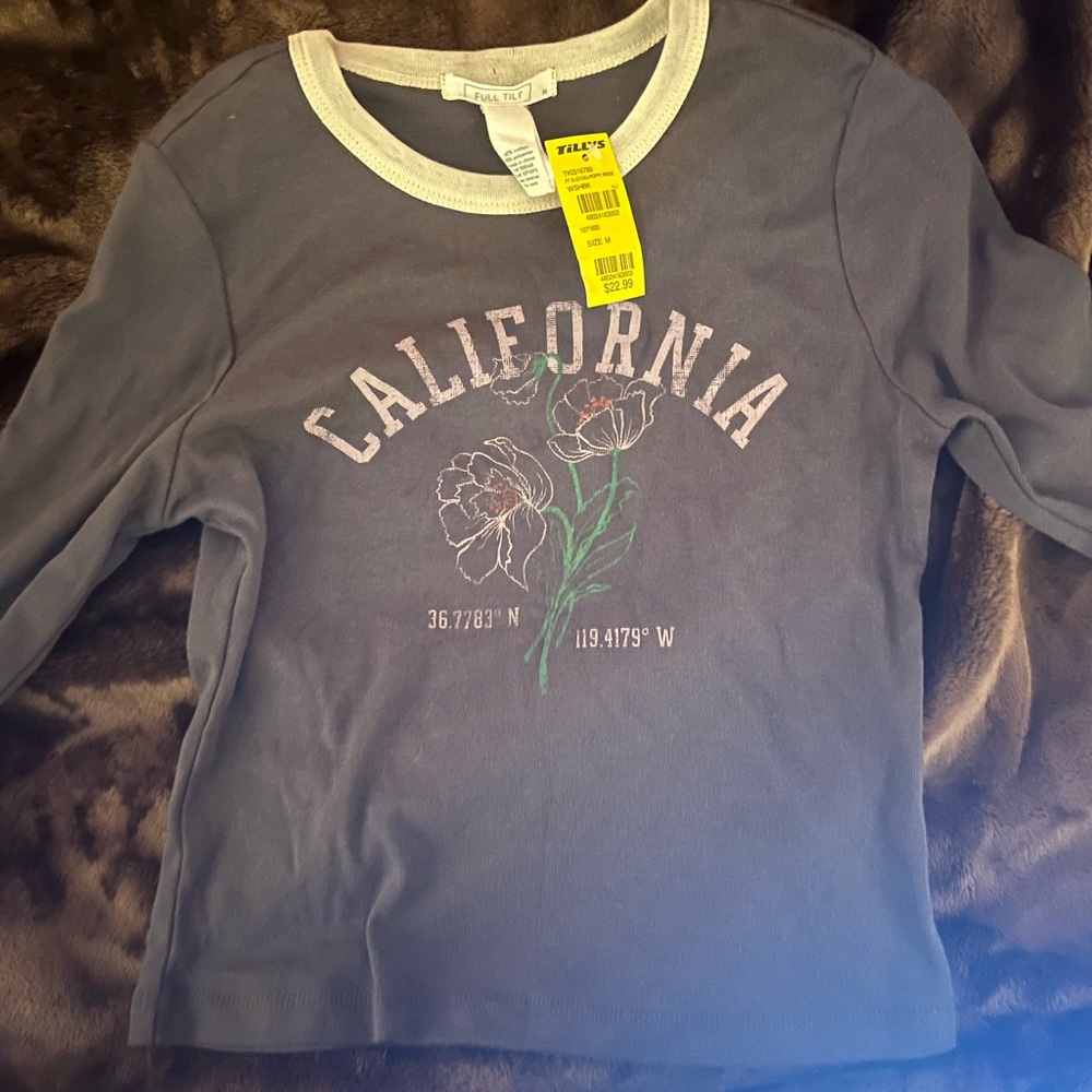 cropped long sleeve top
